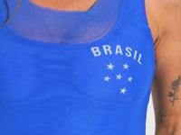 Camiseta Nadador Feminina Tule Orgulho Nacional Dlk Azul