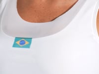 Camiseta Nadador Feminina Tule Nação Brasileira Dlk Branco