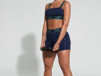 Top Fitness Feminino Com Bojo E Alças De Elástico Activity Dlk Azul Marinho