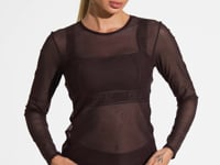 Blusa Feminina De Tule Com Manga Longa Activity Dlk Marrom Café