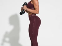 Top Fitness Feminino Com Bojo E Alças Duplas De Elástico Activity Dlk Vinho