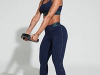 Top Fitness Feminino Com Bojo E Alças Duplas De Elástico Activity Dlk Azul Marinho
