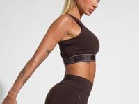Bermuda Fitness Feminina Com Elástico Estreito Lateral Activity Dlk Marrom Café