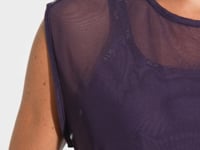 Camiseta Fitness Feminina De Tule Com Elástico Activity Dlk Roxo