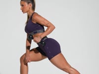 Short Fitness Feminino Com Elásticos No Cós E Na Lateral Activity Dlk Roxo