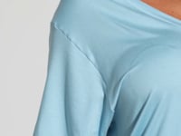 Blusa Feminina Com Decote V E Tira Nas Costas Básica Dlk Azul