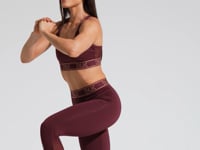 Top Fitness Feminino Com Bojo E Alças De Elástico Com Tule Nas Costas Activity Dlk Vinho