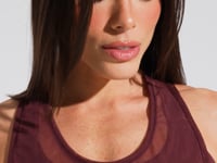 Camiseta Fitness Feminina Nadador De Tule Com Elástico Activity Dlk Vinho