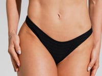 Calcinha Biquíni Fio com Textura Plissada Solaris Dlk Preto