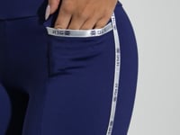 Legging Fitness Feminina com Bolsos e Elástico Athletic Dlk Azul Marinho