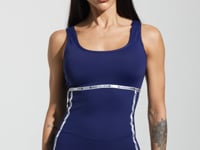 Macaquinho Fitness Feminino com Elástico Athletic Dlk Azul Marinho