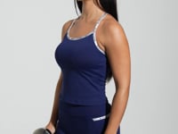 Short Fitness Feminino com Bolsos e Elástico Athletic Dlk Azul Marinho