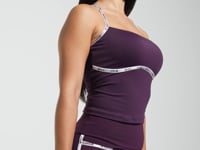 Top Alongado Fitness com Alças Cruzadas de Elástico Athletic Dlk Roxo