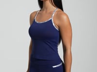 Top Alongado Fitness com Alças de Elástico Athletic Dlk Azul Marinho