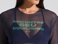 Blusa Fitness Feminina de Tule Estampada Encontre Seu Equilíbrio Activity Dlk