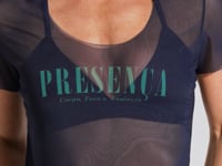 Blusa Baby Look Feminina de Tule Estampada Presença Activity Dlk