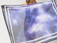 Canga Saída de Praia com Estampa Aquarela Azul Solaris+ Dlk