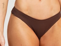 Calcinha Biquíni Slim Básica Fio Duplo Canelada Solaris+ Dlk Marrom