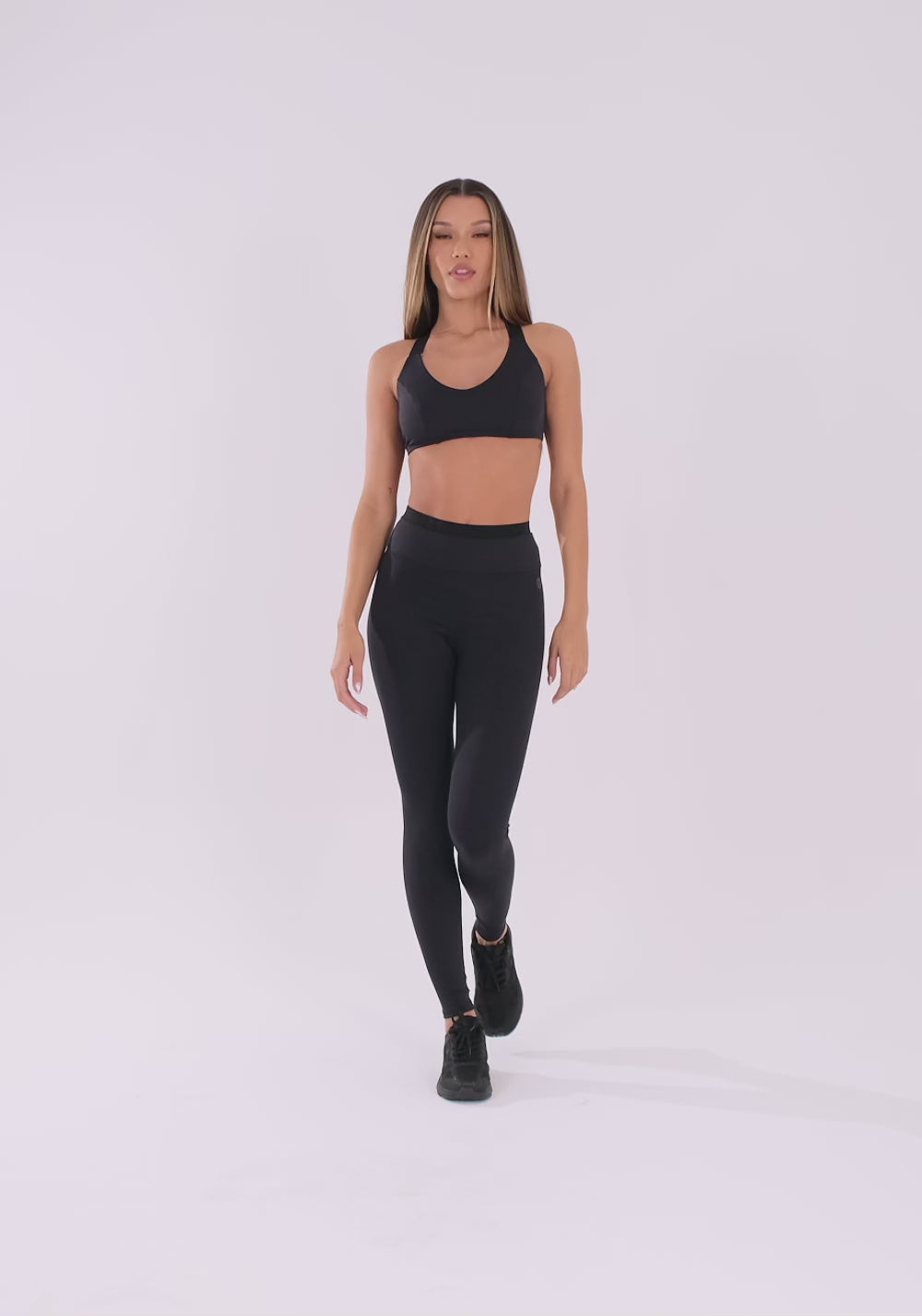Legging Fitness Feminina Preto Com Elástico Oasis Dlk