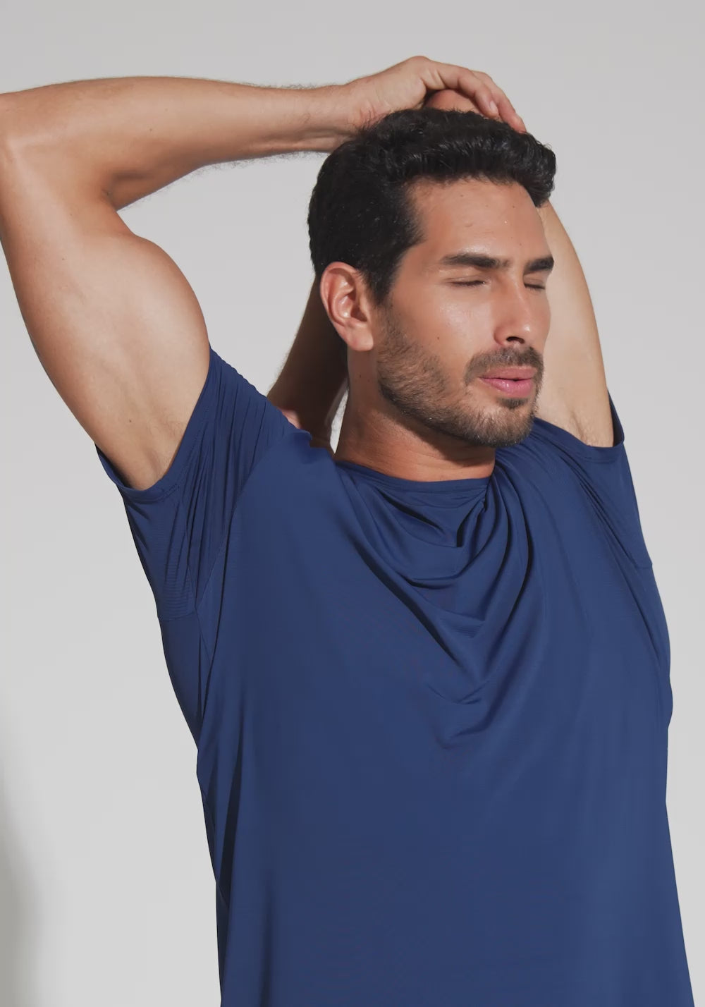 Camiseta Fitness Masculina Dry Fit Dlk Azul Marinho
