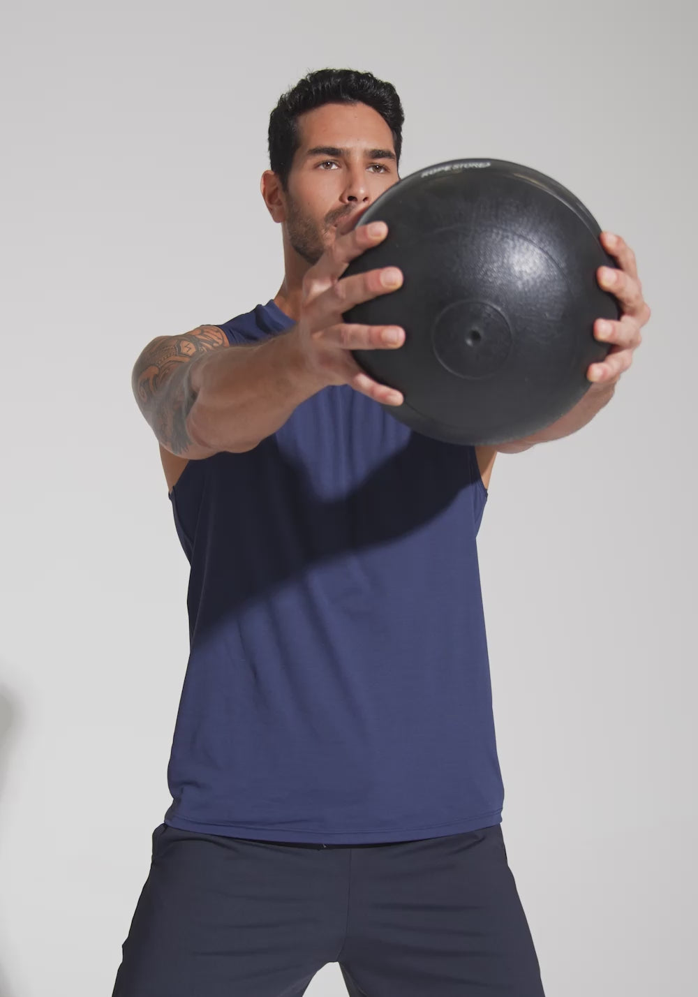 Regata Fitness Masculina Mescla Dlk Azul Marinho