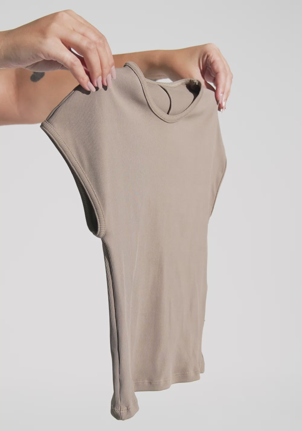 Blusa Feminina Canelada Motion Lines Dlk Cáqui