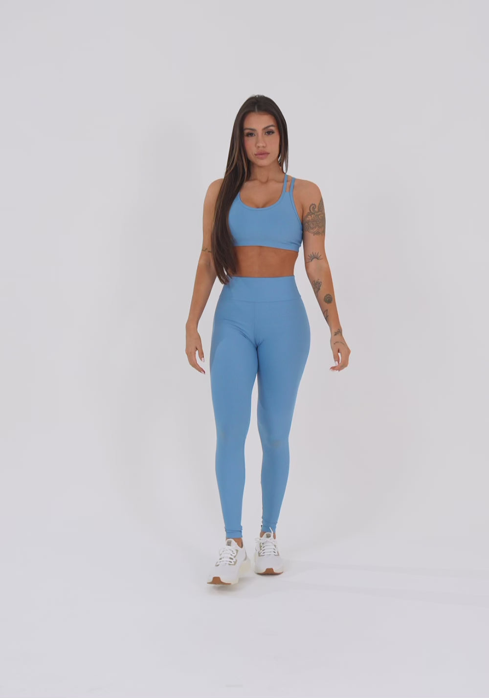 Legging Fitness Feminina Azul Aura Dlk