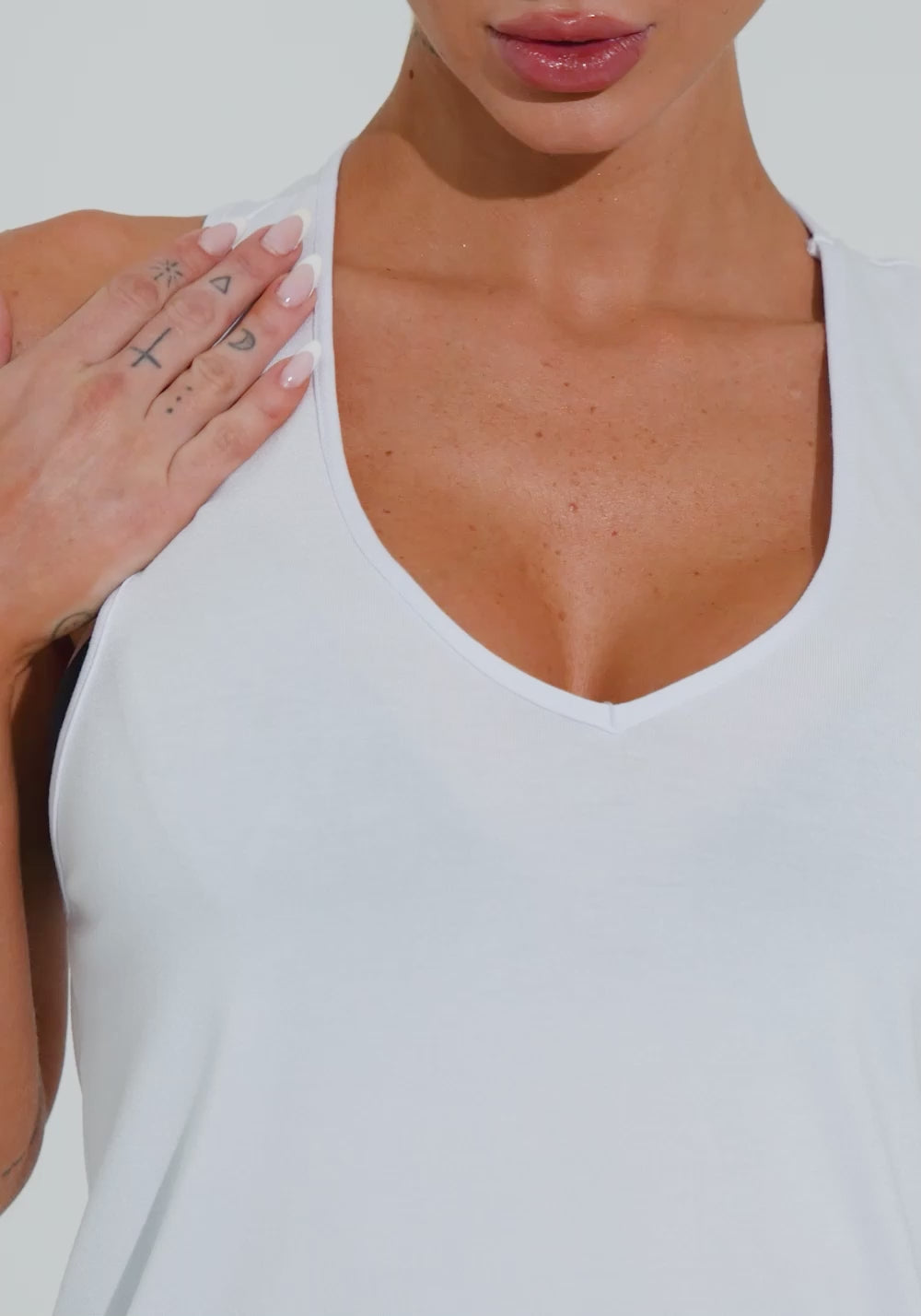 Camiseta Fitness Feminina Modelo Nadador Soul Dlk Branco