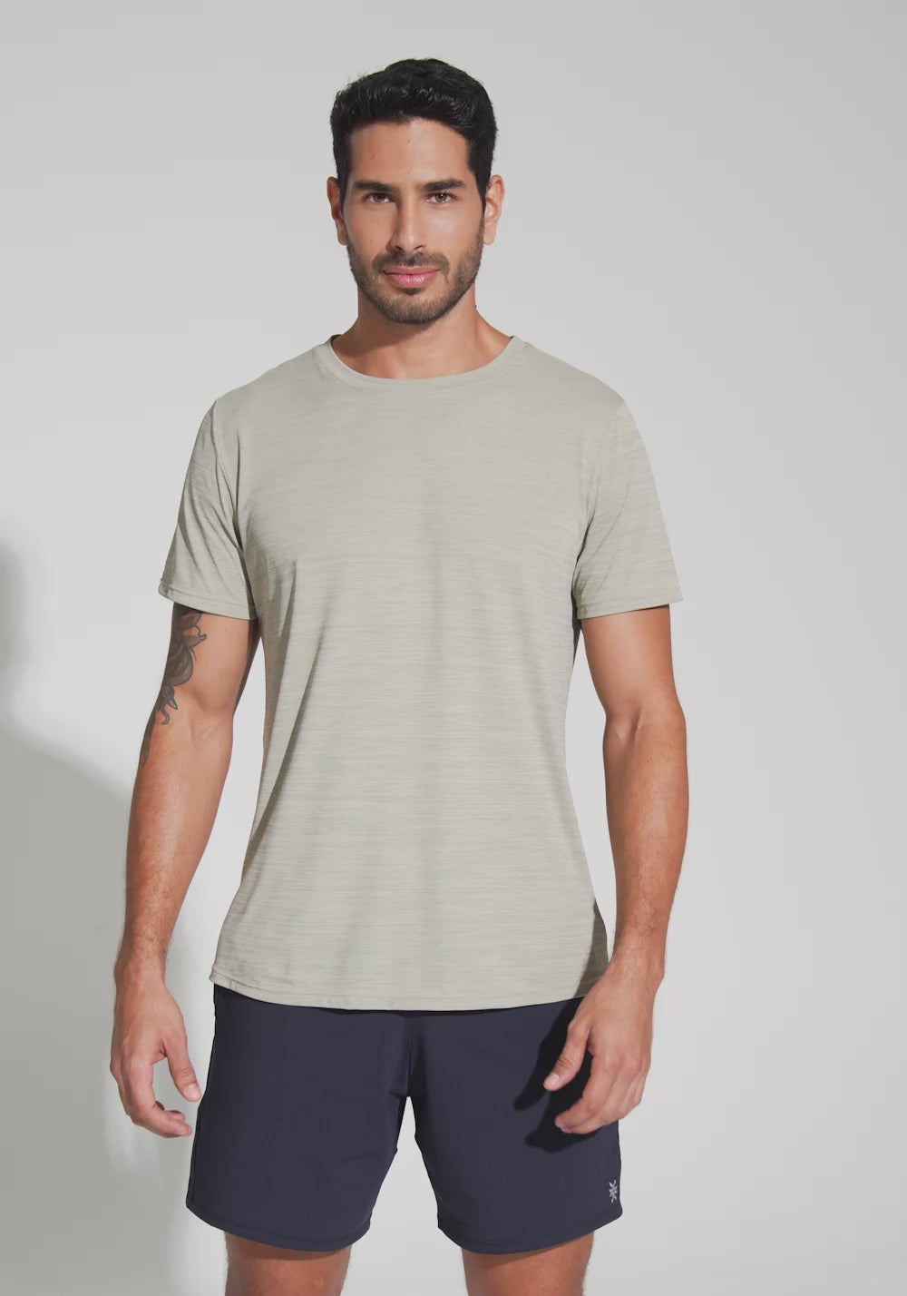 Camiseta Fitness Masculina Mescla Dlk Areia