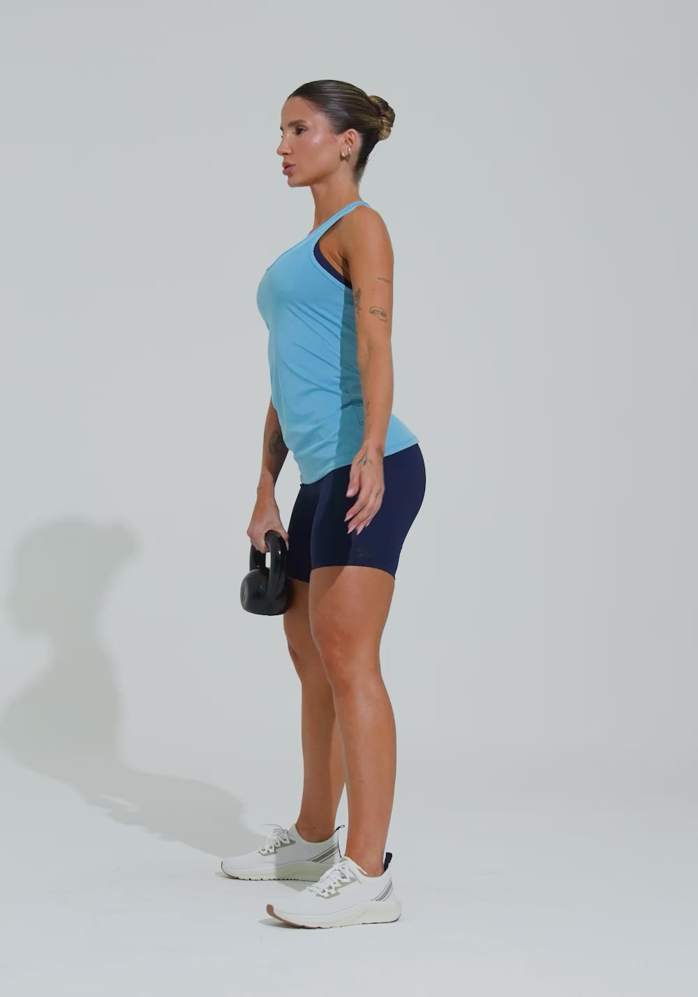 Camiseta Fitness Feminina Modelo Nadador Justa Soul Dlk Azul