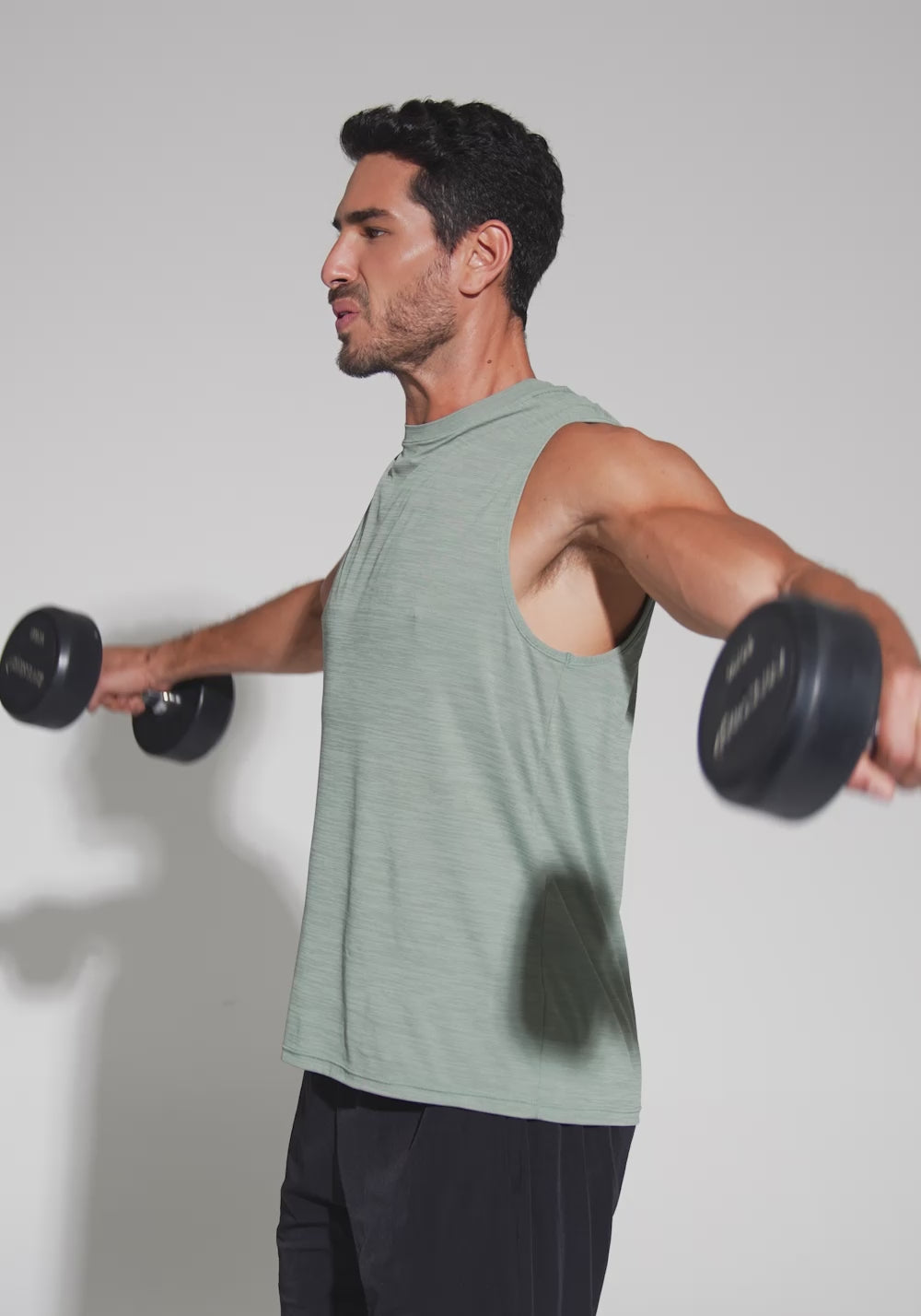 Regata Fitness Masculina Mescla Dlk Verde
