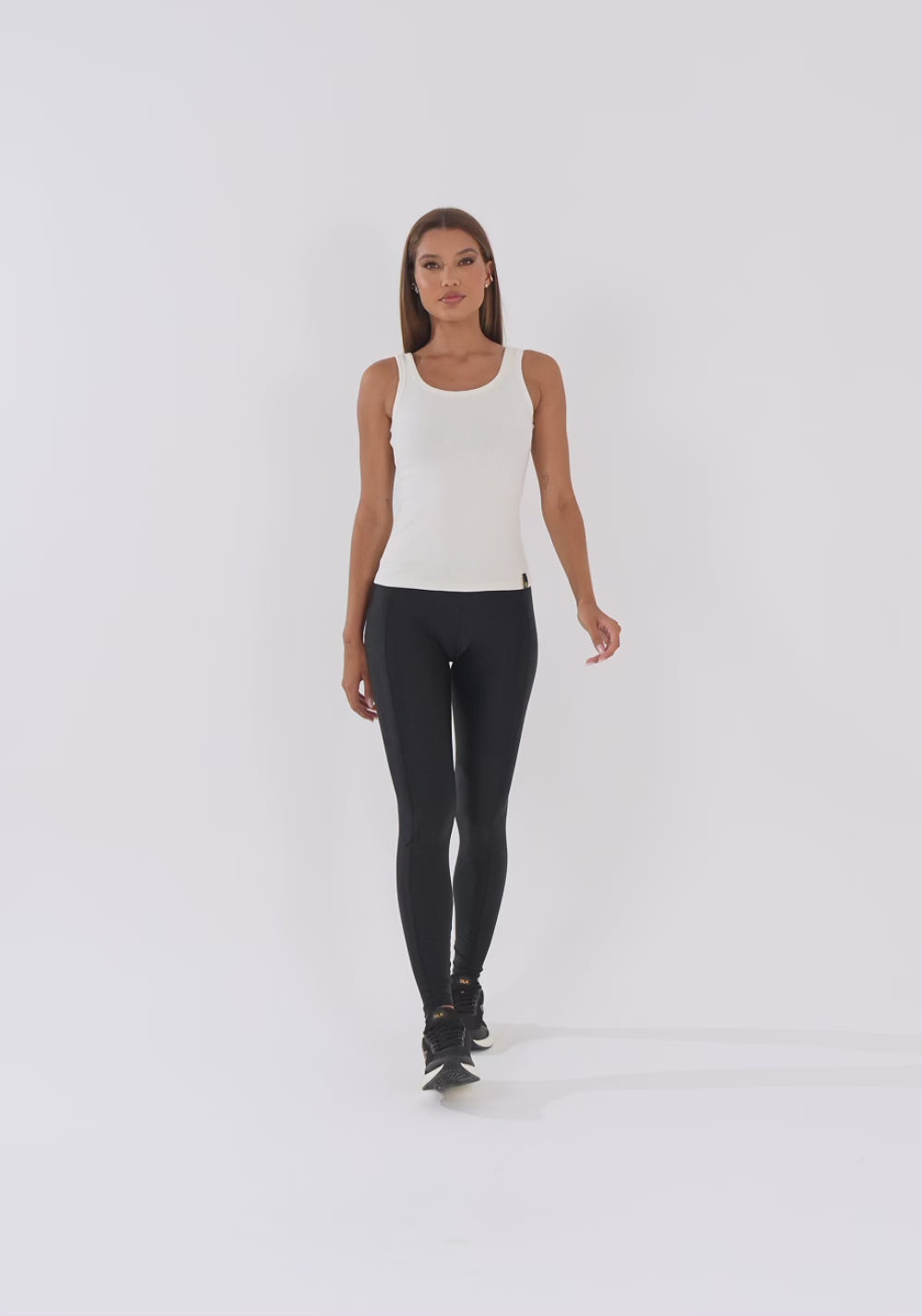 Camiseta Fitness Feminina Off White Canelada Lush Dlk