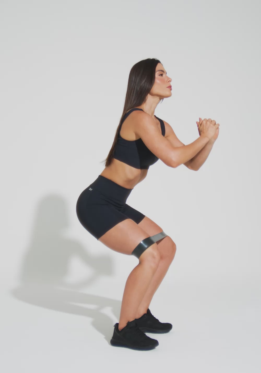 Short Fitness Feminino com Lateral Canelada Motion Lines Dlk Preto