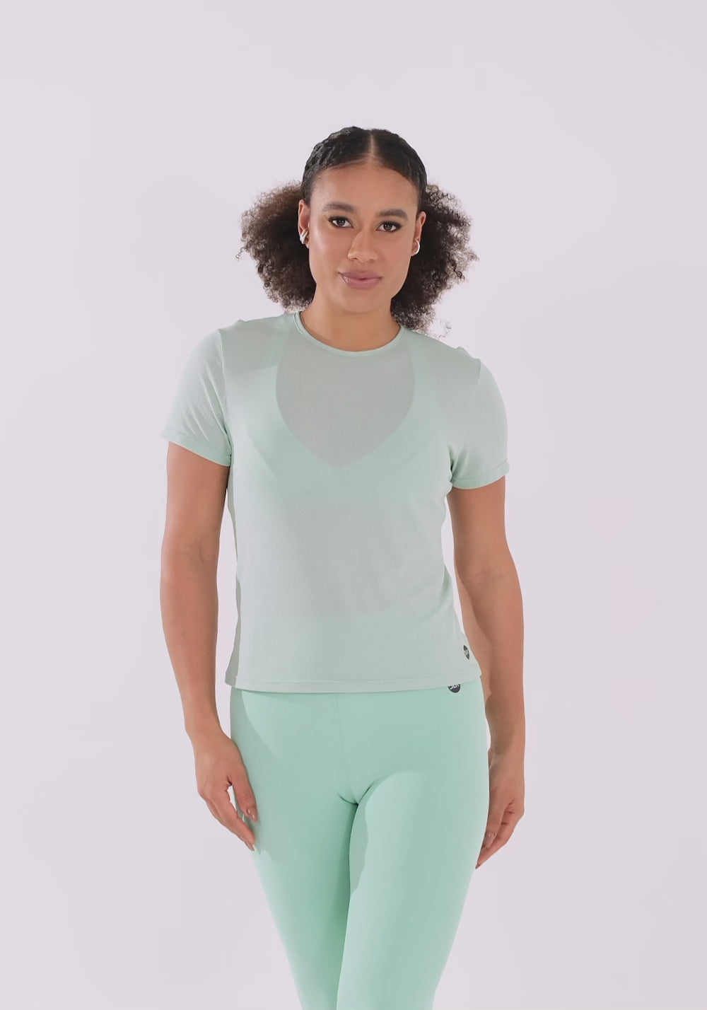 Blusa Baby Look Feminina Verde Oasis Dlk