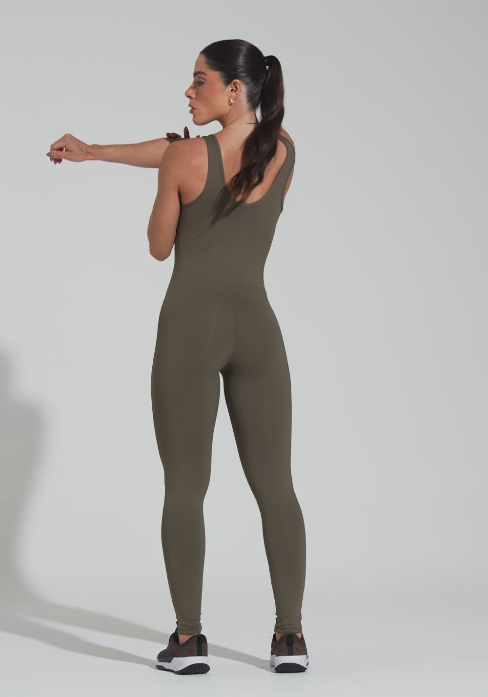 Macacão Fitness Feminino Verde Básico Dlk