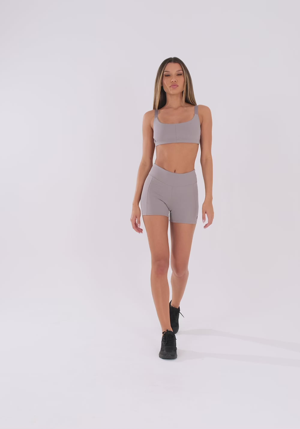 Top Fitness Feminino Cinza Com Alças De Elástico Oasis Dlk