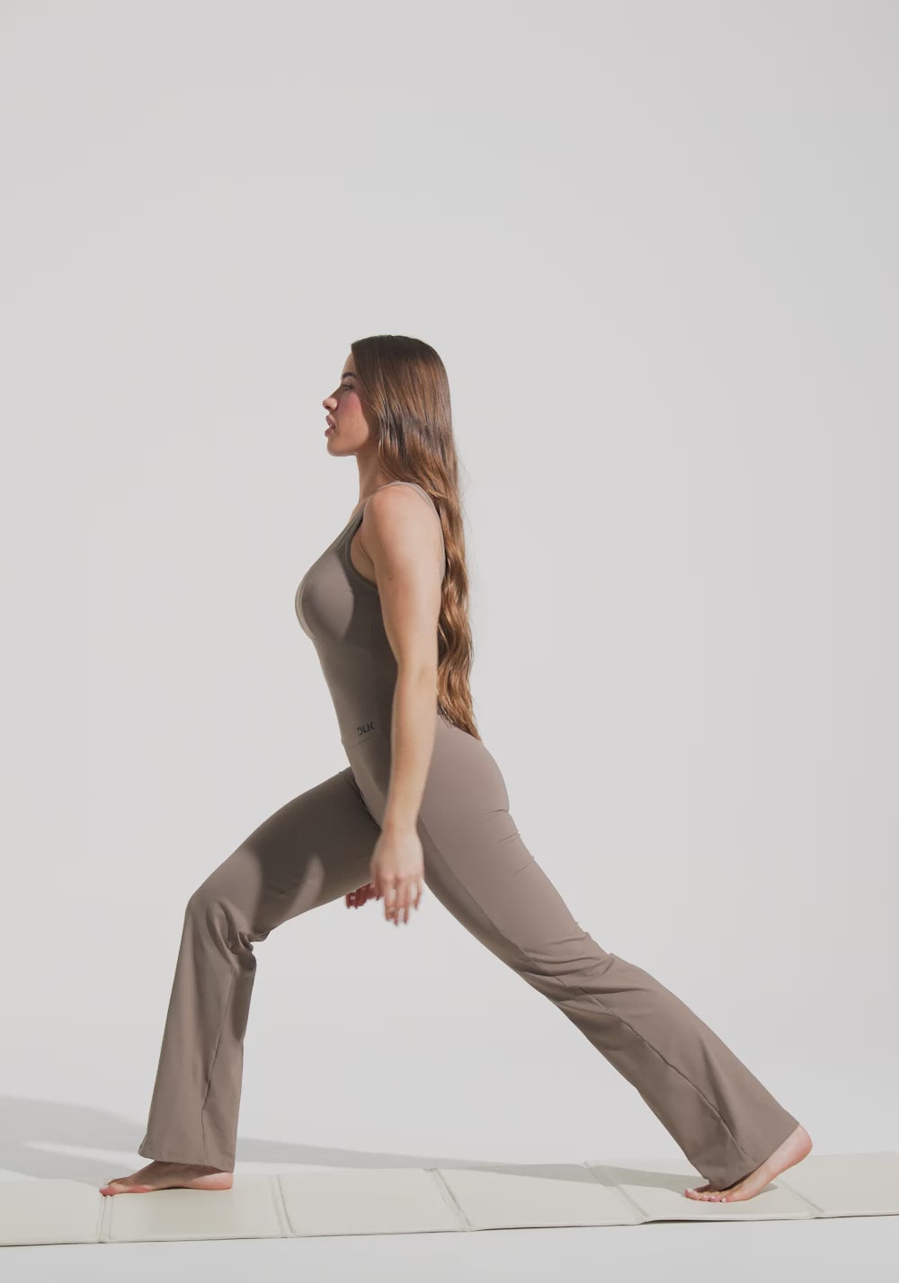 Macacão Flare Fitness Feminino Soul Dlk Cáqui