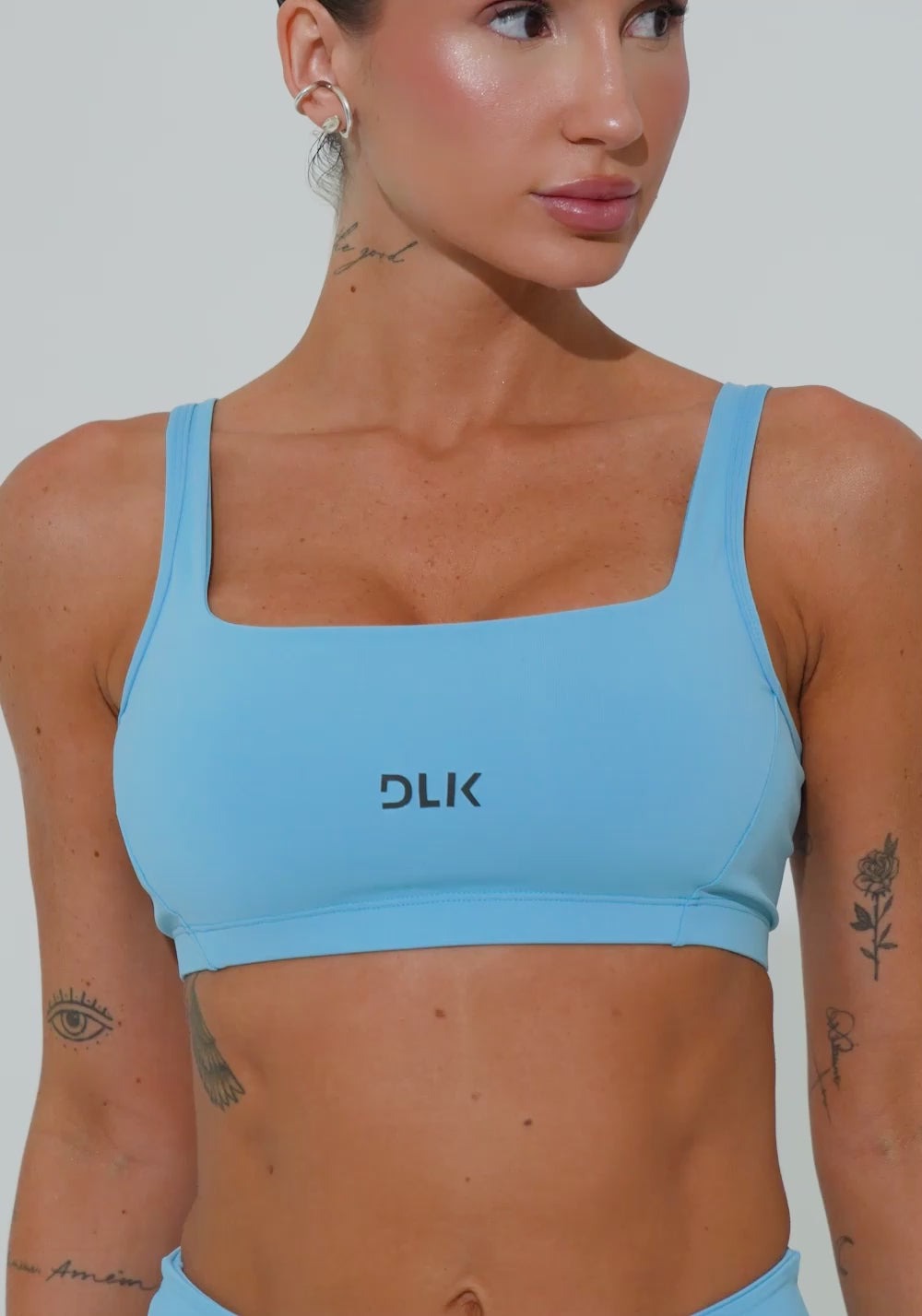 Top Fitness Feminino Com Alças Largas Reguláveis Soul Dlk Azul