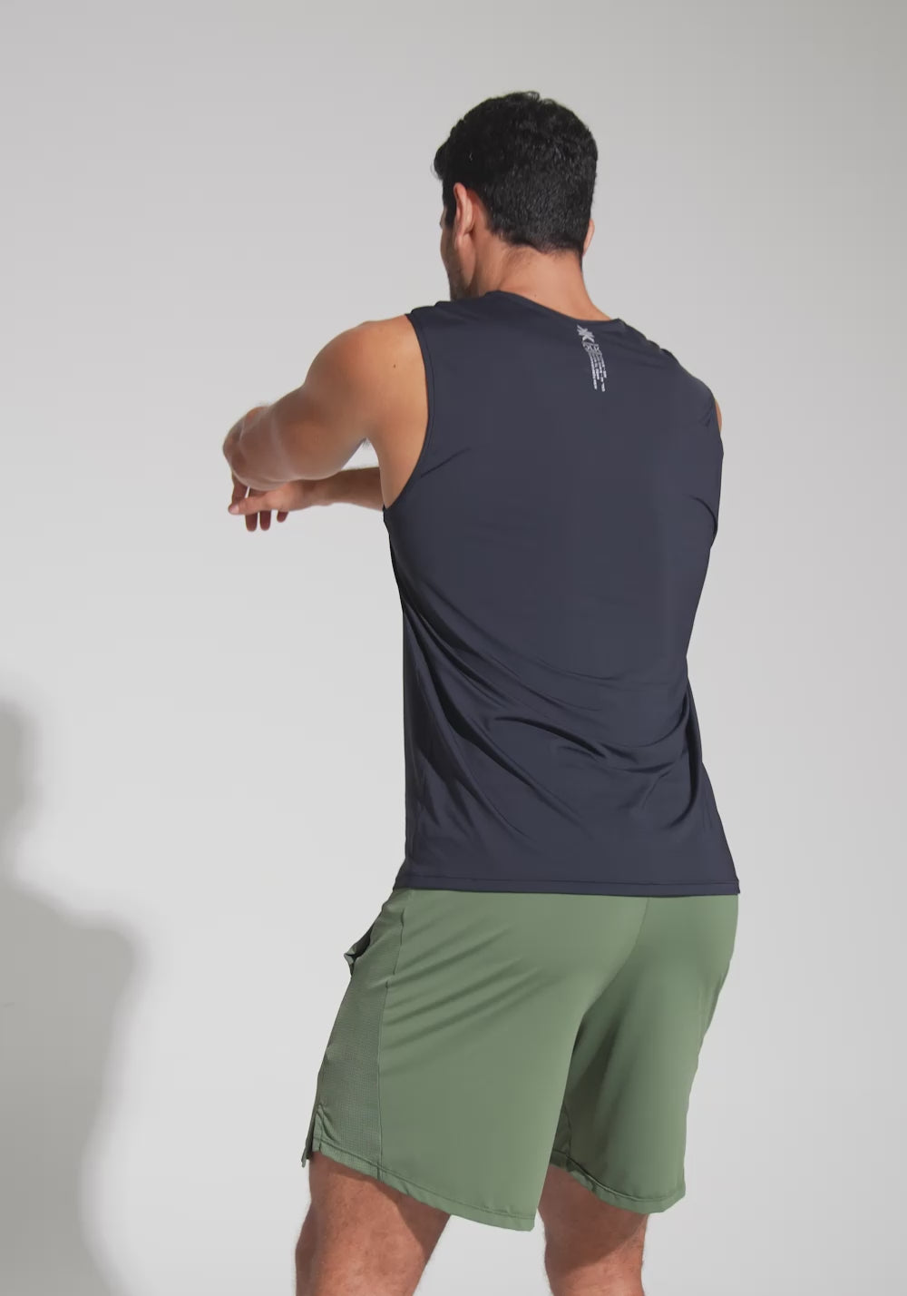Regata Fitness Masculina Dry Fit Dlk Preto