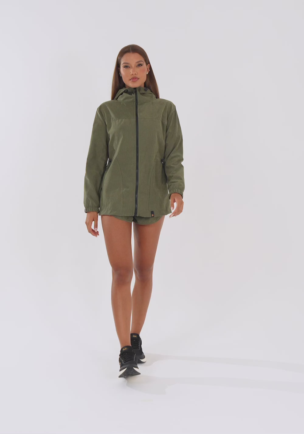 Parka Feminina Verde Com Capuz Lush Dlk