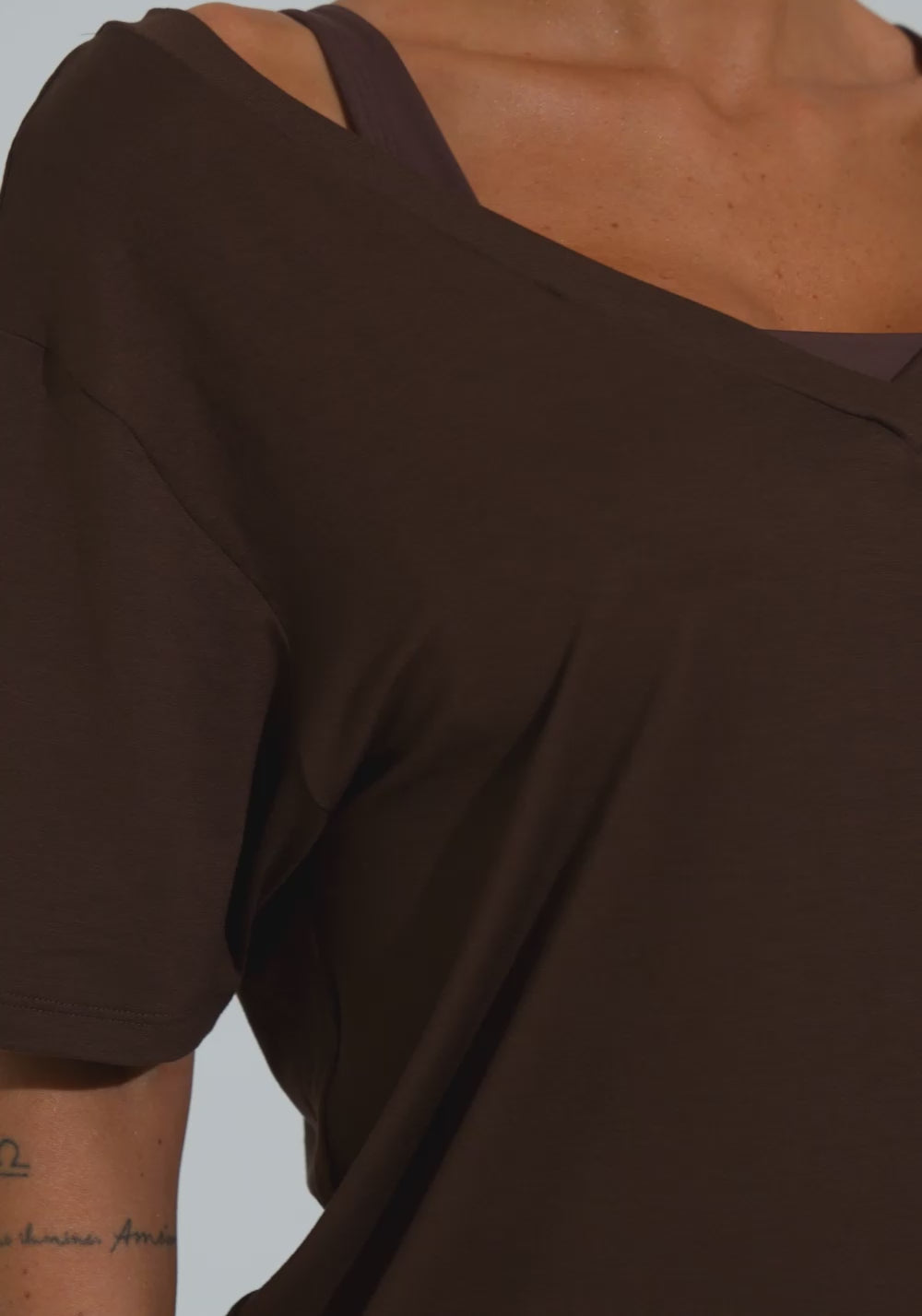 Blusa Feminina com Decote V Soul Dlk Marrom