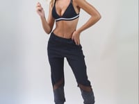 Top Fitness Moletom Preto Com Elástico Dlk