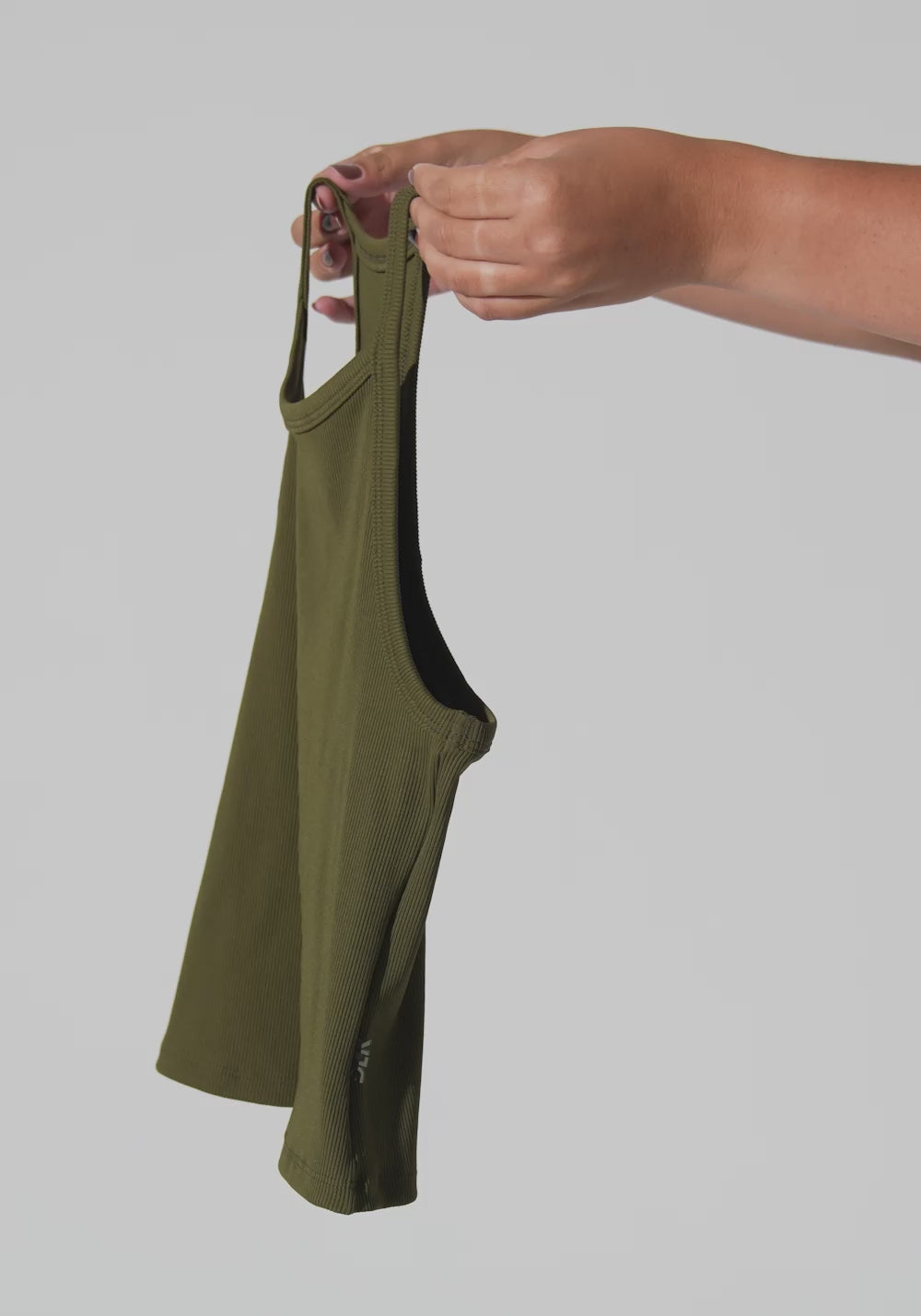 Camiseta Feminina Nadador Canelada Motion Lines Dlk Verde Oliva