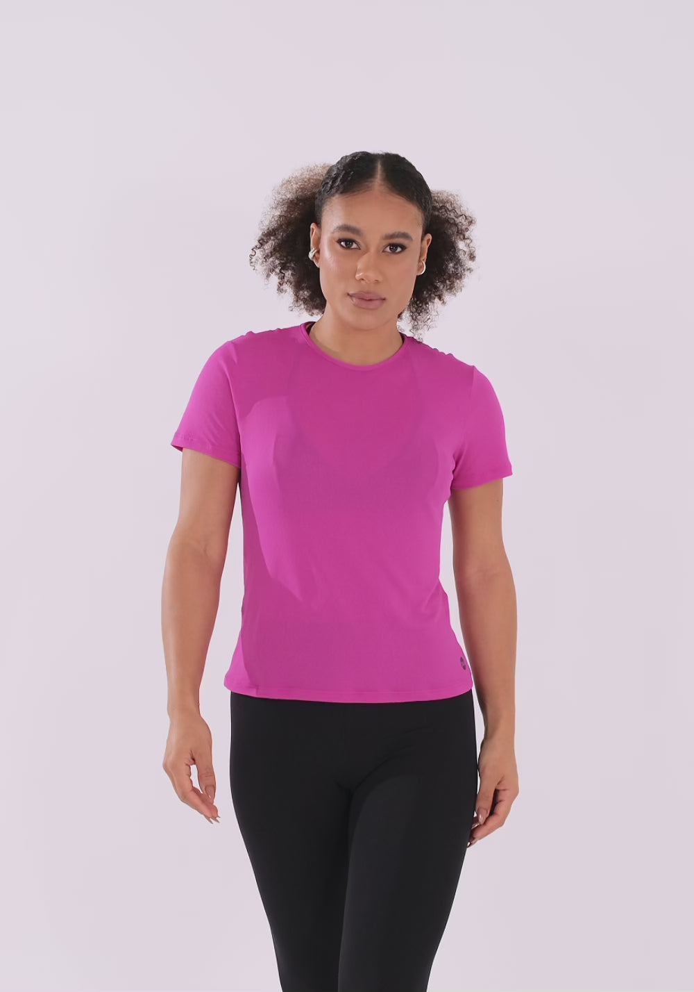 Blusa Baby Look Feminina Rosa Fúcsia Oasis Dlk