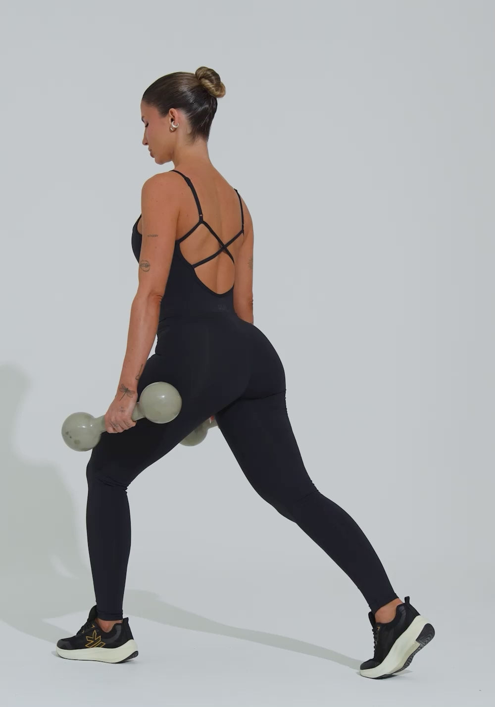 Macacão Fitness Feminino com Alças Reguláveis Soul Dlk Preto