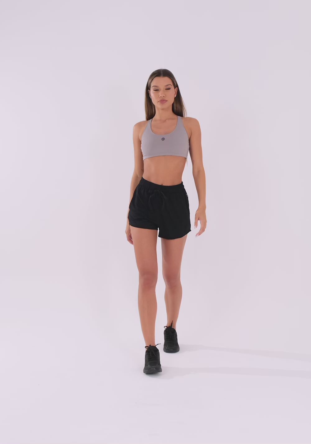 Top Fitness Feminino Cinza Com Bojo E Alças Reguláveis Oasis Dlk