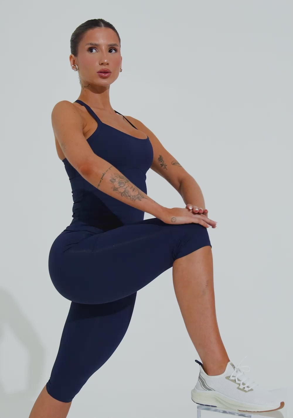 Calça Capri Fitness Feminina Soul Dlk Azul Marinho