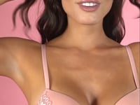 Sutiã Meia Taça Com Bojo Intimate Em Microfibra E Base Em Renda Rosa Dlk