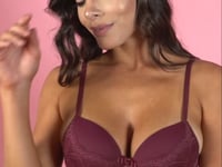 Sutiã Meia Taça Com Bojo Intimate Em Microfibra E Base Em Renda Vinho Dlk