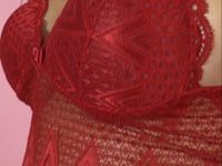 Sutiã Cropped Com Bojo Intimate Rendado Vermelho Dlk